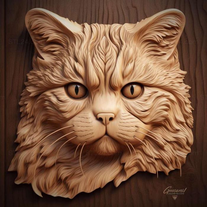 Nature and animals (Ragamuffin cat 3, NATURE_6515) 3D models for cnc